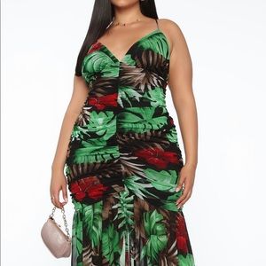 Fashion Nova Curve Tropic Romance Maxi Dress